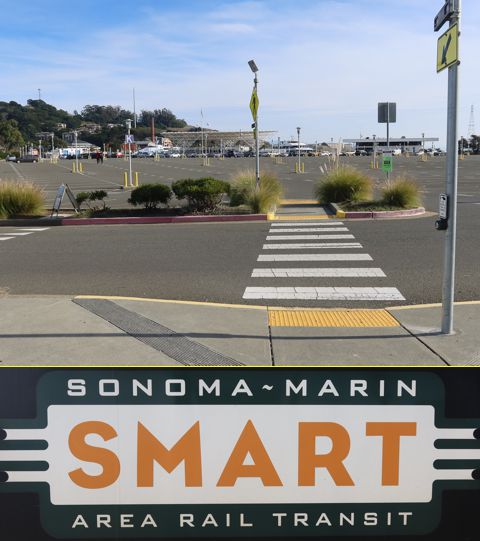 <p>The shortcut seen from the west side; the SMART logo</p>